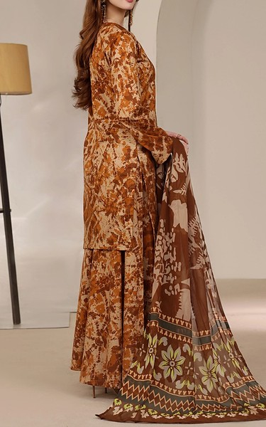 Feathers Bronze Lawn Suit | Pakistani Lawn Dress in USA- Image 2