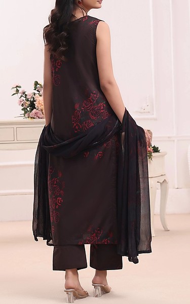 Feathers Dark Brown Lawn Suit | Pakistani Lawn Dress in USA- Image 2