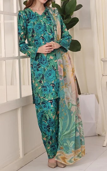 Feathers Multi Lawn Suit | Pakistani Lawn Dress in USA- Image 1