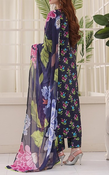 Feathers Navy Lawn Suit | Pakistani Lawn Dress in USA- Image 2