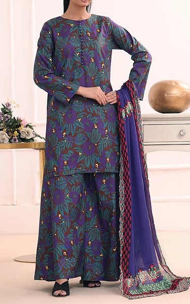 Feathers Multi Lawn Suit | Pakistani Lawn Dress in USA- Image 1
