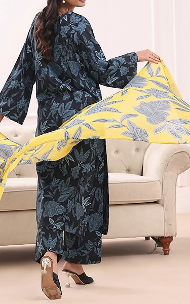 Feathers Black/Light Blue Lawn Suit | Pakistani Lawn Dress in USA- Image 1
