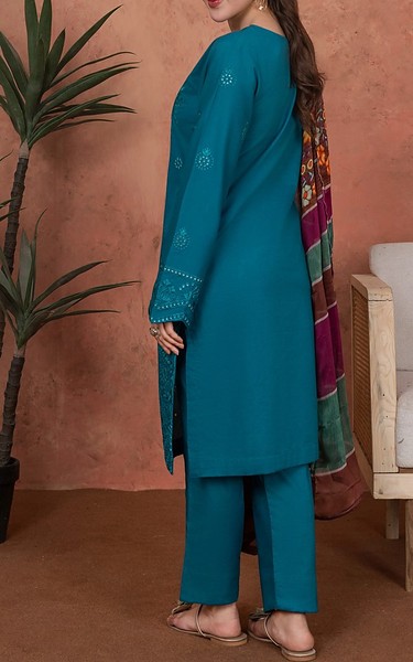 Feathers Teal Lawn Suit | Pakistani Lawn Dress in USA- Image 2