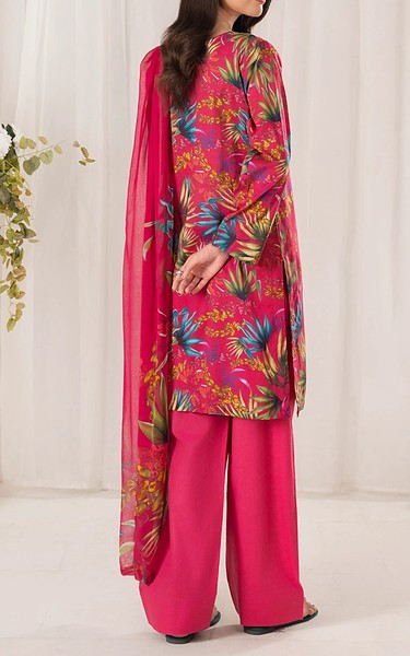 Feathers Cerise Pink Lawn Suit | Pakistani Lawn Dress in USA- Image 2