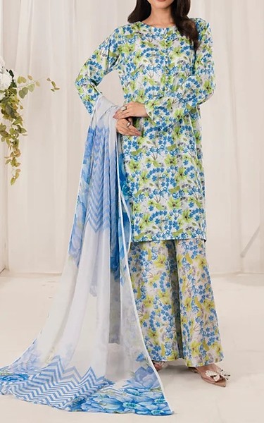 Feathers Multi Lawn Suit | Pakistani Lawn Dress in USA- Image 1