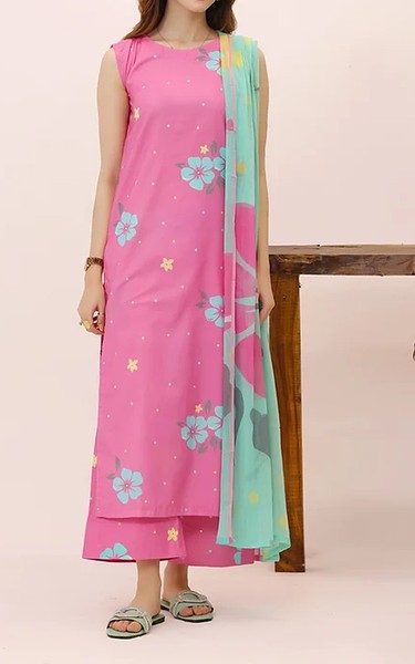 Feathers Pink Lawn Suit | Pakistani Lawn Dress in USA- Image 1