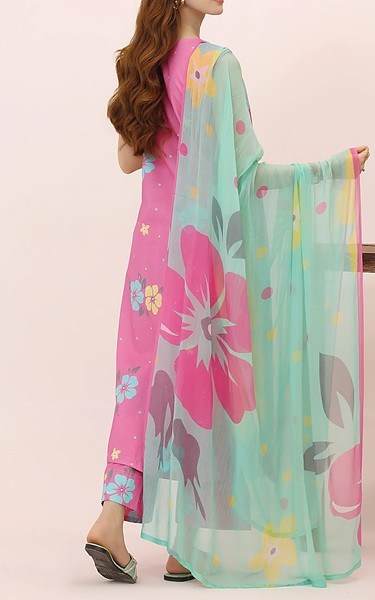 Feathers Pink Lawn Suit | Pakistani Lawn Dress in USA- Image 2