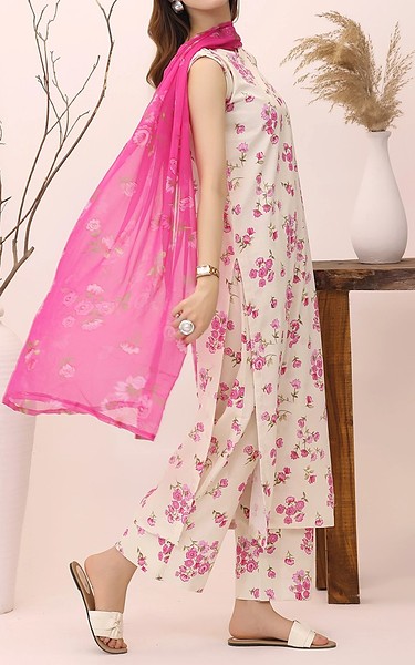 Feathers Off White Lawn Suit | Pakistani Lawn Dress in USA- Image 1
