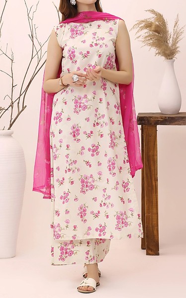 Feathers Off White Lawn Suit | Pakistani Lawn Dress in USA- Image 2