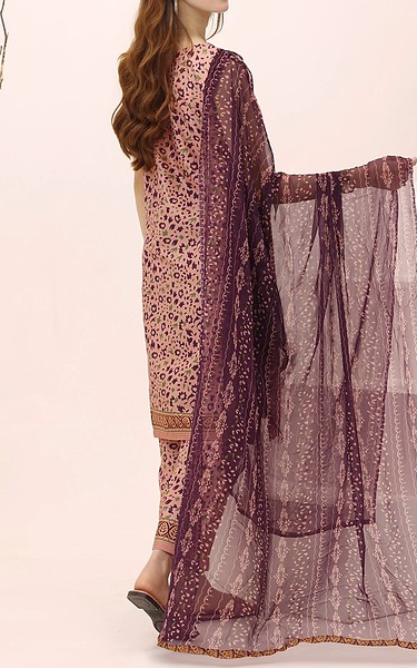 Feathers Pink Lawn Suit | Pakistani Lawn Dress in USA- Image 2