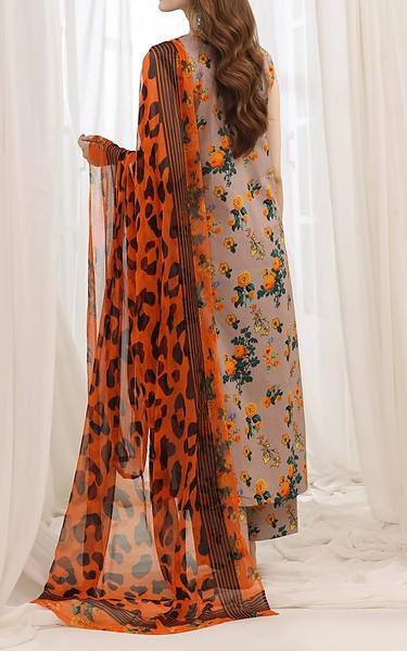 Feathers Oriental Pink Lawn Suit | Pakistani Lawn Dress in USA- Image 1