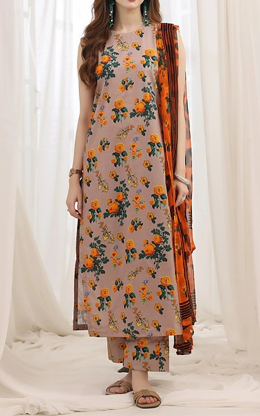 Feathers Oriental Pink Lawn Suit | Pakistani Lawn Dress in USA- Image 2