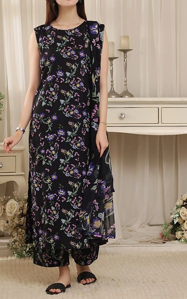 Feathers Black Lawn Suit | Pakistani Lawn Dress in USA- Image 1