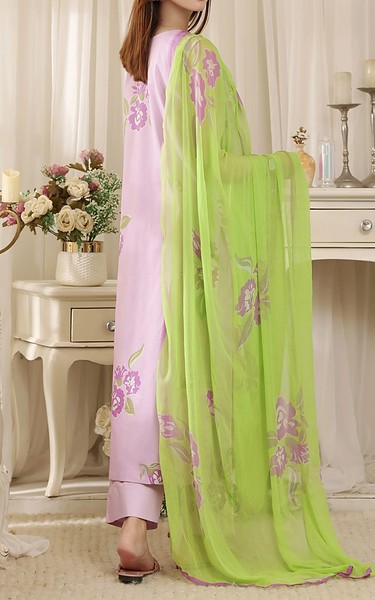 Feathers Lilac Lawn Suit | Pakistani Lawn Dress in USA- Image 2