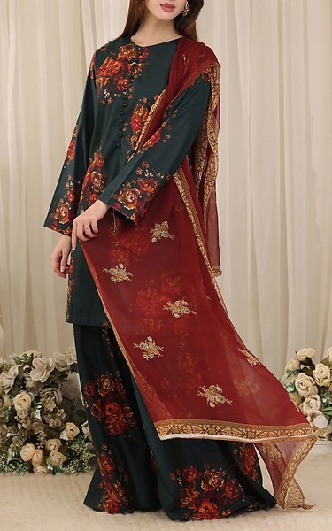 Feathers Black Lawn Suit | Pakistani Lawn Dress in USA- Image 1