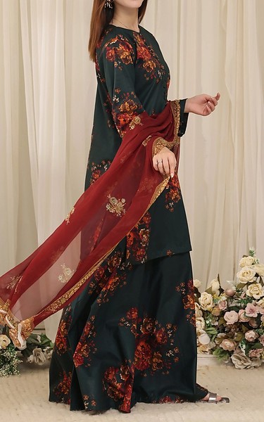 Feathers Black Lawn Suit | Pakistani Lawn Dress in USA- Image 2