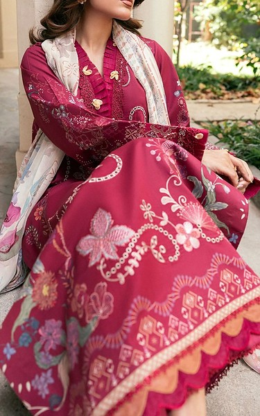 Florent Cranberry Lawn Suit | Pakistani Lawn Dress in USA- Image 2
