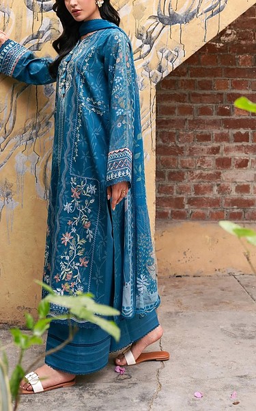 Florent Blue Lawn Suit | Pakistani Lawn Dress in USA- Image 2