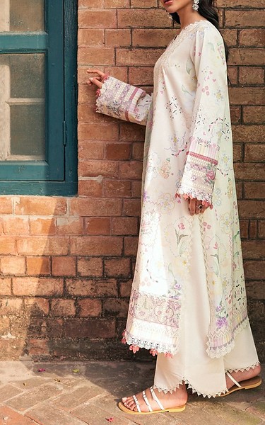 Florent Off White Lawn Suit | Pakistani Lawn Dress in USA- Image 2