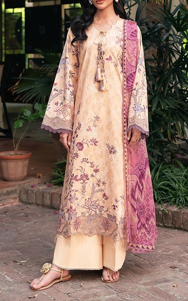 Florent Peach Lawn Suit | Pakistani Lawn Dress in USA- Image 1
