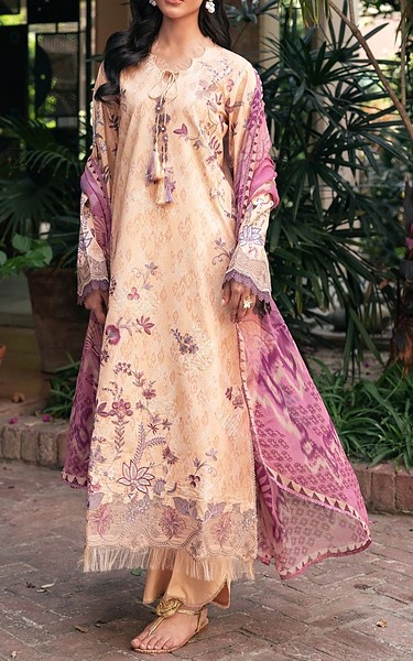 Florent Peach Lawn Suit | Pakistani Lawn Dress in USA- Image 2