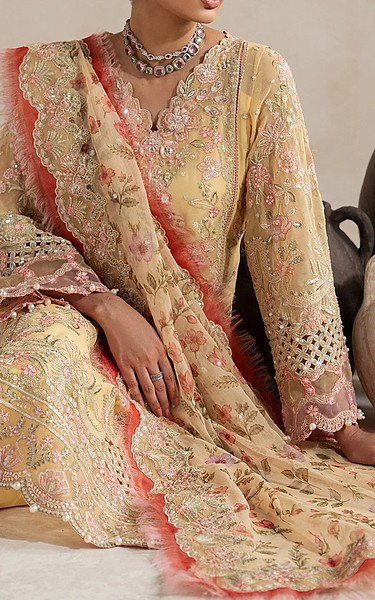 Gulaal Sand Gold Chiffon Suit | Pakistani Embroidered Chiffon Dresses USA- Image 3