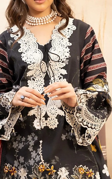 Gulmina Black Lawn Suit | Pakistani Lawn Dress in USA- Image 2