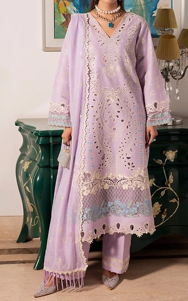 Gulmina Lilac Lawn Suit | Pakistani Lawn Dress in USA- Image 1
