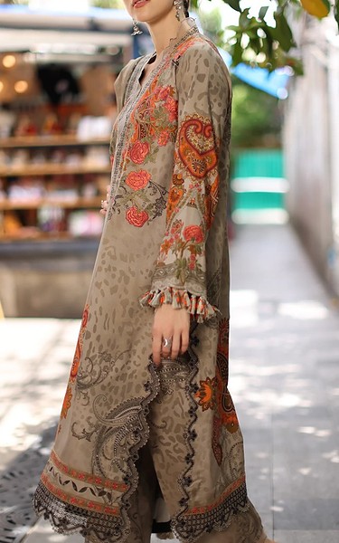 Charizma Beige Staple Suit | Pakistani Winter Dresses in USA- Image 2