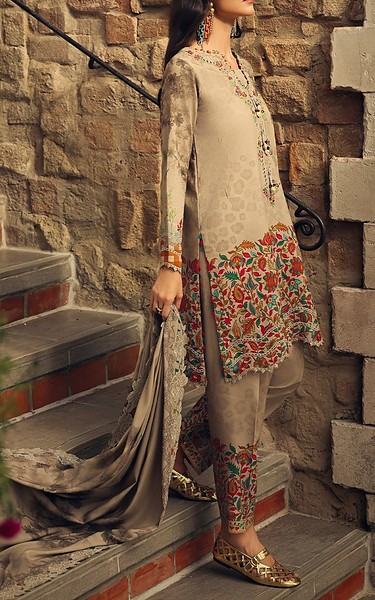 Charizma Tan Staple Suit | Pakistani Winter Dresses in USA- Image 2