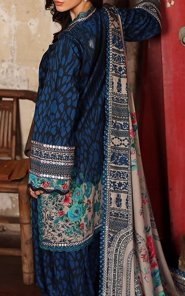 Charizma Black/Blue Staple Suit | Pakistani Winter Dresses in USA- Image 2
