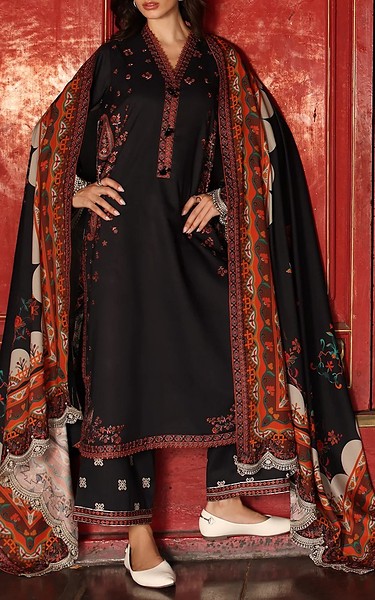 Charizma Black Staple Suit | Pakistani Winter Dresses in USA- Image 1