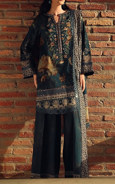 Charizma Mineral Green Staple Suit | Pakistani Winter Dresses in USA- Image 1