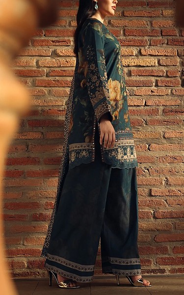 Charizma Mineral Green Staple Suit | Pakistani Winter Dresses in USA- Image 2