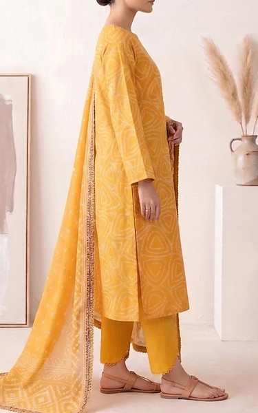 Humdum Mustard Lawn Suit | Pakistani Lawn Dress in USA- Image 2