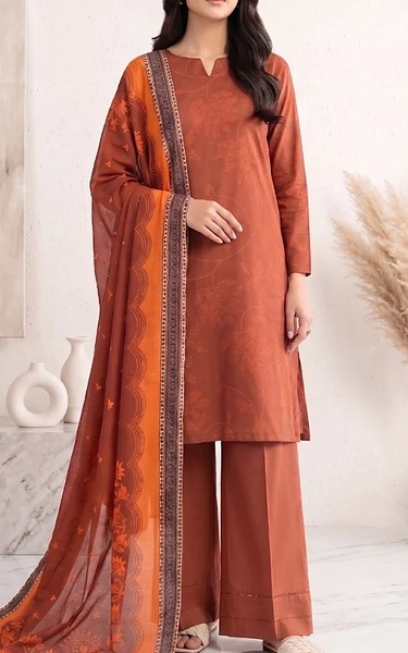 Humdum Pale Carmine Lawn Suit | Pakistani Lawn Dress in USA- Image 1