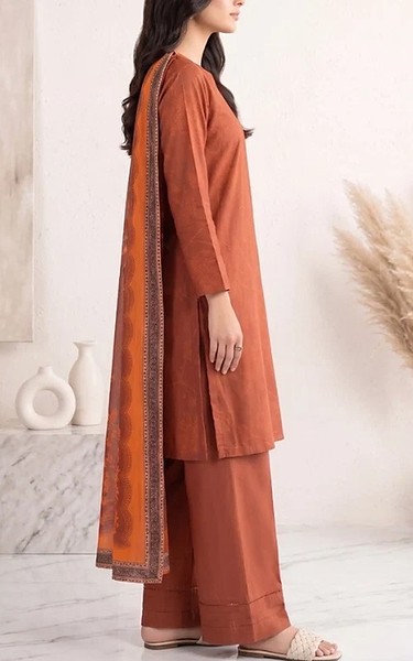 Humdum Pale Carmine Lawn Suit | Pakistani Lawn Dress in USA- Image 2