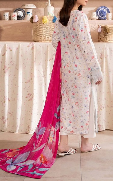 Humdum White Lawn Suit | Pakistani Lawn Dress in USA- Image 2