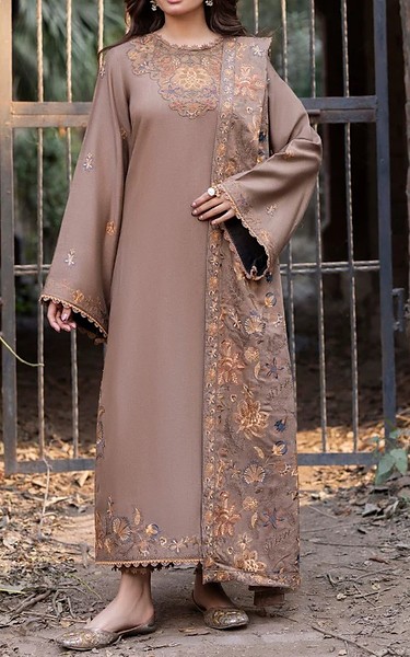 Humdum Tea Pink Karandi Suit | Pakistani Winter Dresses in USA- Image 1