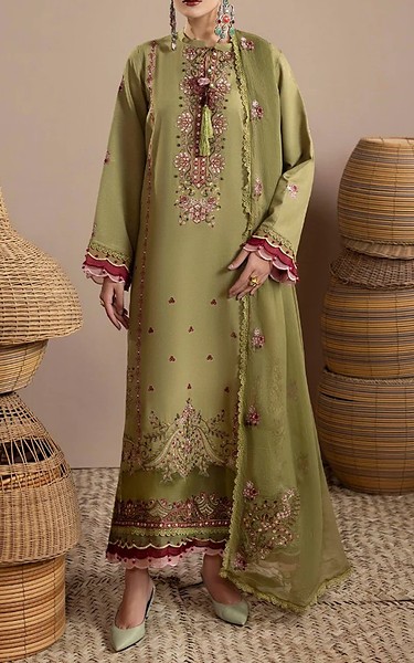 Humdum Green Karandi Suit | Pakistani Winter Dresses in USA- Image 1