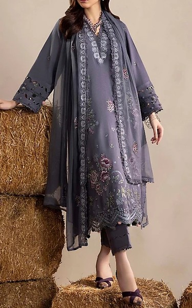 Humdum Grey Karandi Suit | Pakistani Winter Dresses in USA- Image 2