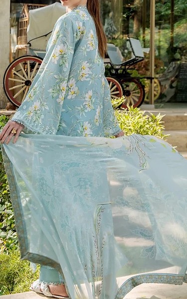 Humdum Moonstone Blue Lawn Suit | Pakistani Lawn Dress in USA- Image 2