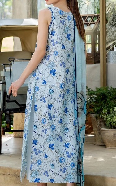 Humdum Light Blue Lawn Suit | Pakistani Lawn Dress in USA- Image 1