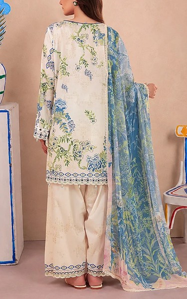 Image Off White Cotton Suit | Pakistani Lawn Dress in USA- Image 2