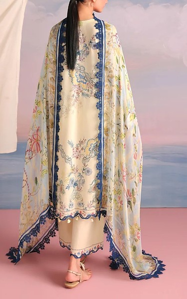 Image Ivory Cotton Suit | Pakistani Lawn Dress in USA- Image 2