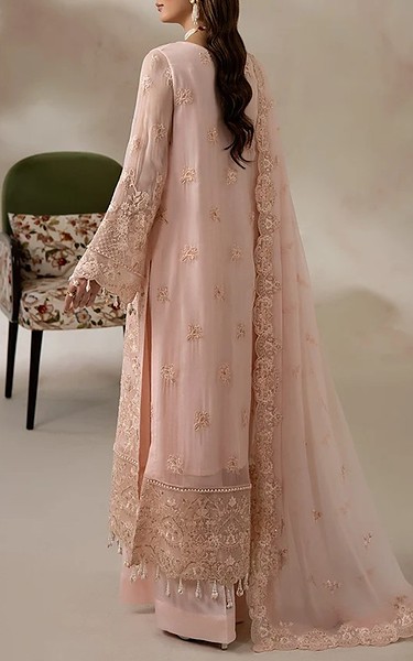 Imrozia Cavern Pink Chiffon Suit | Pakistani Embroidered Chiffon Dresses USA- Image 2