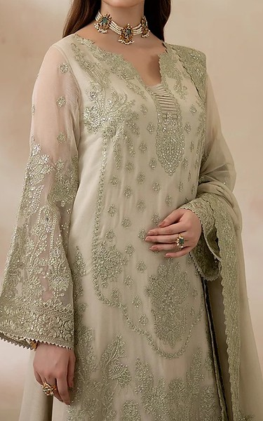Imrozia Grey Chiffon Suit | Pakistani Embroidered Chiffon Dresses USA- Image 3