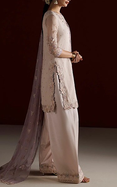 Iznik Powder Pink Chiffon Suit | Pakistani Embroidered Chiffon Dresses USA- Image 2