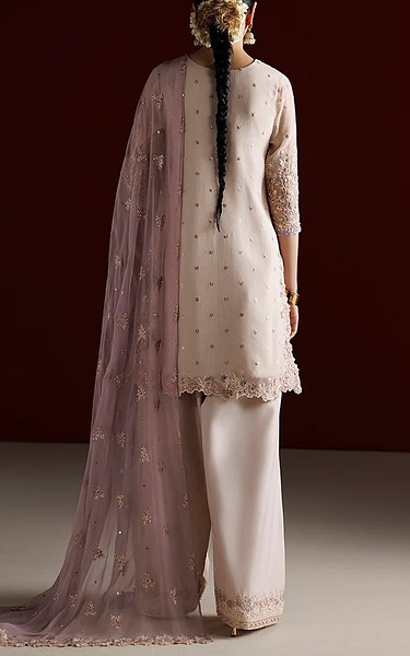 Iznik Powder Pink Chiffon Suit | Pakistani Embroidered Chiffon Dresses USA- Image 3