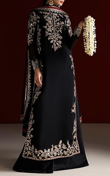 Iznik Black Chiffon Suit | Pakistani Embroidered Chiffon Dresses USA- Image 1